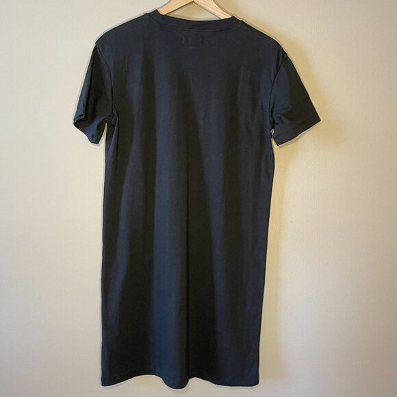 Women's XS Madewell Short Sleeve Black Tee Dress - Picture 4 of 8